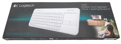 Logitech Wireless Touch Keyboard k400 with Built-in Multi-Touch Touchpad - White - Image 1 of 4