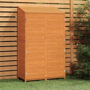 Garden Shed Brown 102x52x174.5 cm Solid Wood Fir - Picture 1 of 9