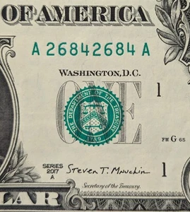 2017 A $1 bill fancy serial number, quad repeater, double date February 6, 1984 - Picture 1 of 4