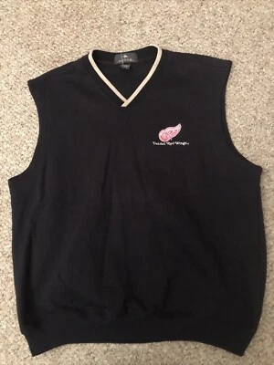 Detroit Red Wings NHL Men's Medium Sweater Vest Vintage Embroidered - Image 1 of 4