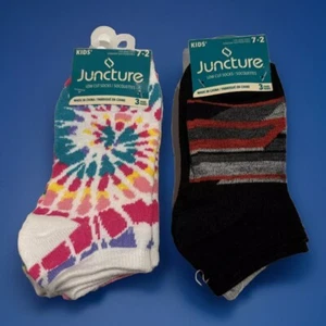 Juncture Girls & Boys Low Cut Socks Size 7-2 (2 Packs) Multi-color 3 Per Pack - Picture 1 of 3