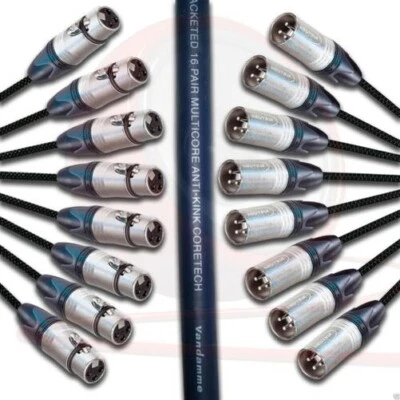 Van Damme & Neutrik Stage Snake. 2 4 8 12 16 Way Loom Cable. Female Male XLR FXX - Image 1 of 2