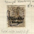 German Colonies Marocco; 1900S Early Germania Issue Postmark Value, Tanger