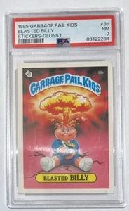 1985 Garbage Pail Kids GPK BLASTED BILLY #8b Glossy Checklist PSA 7 - Picture 1 of 2