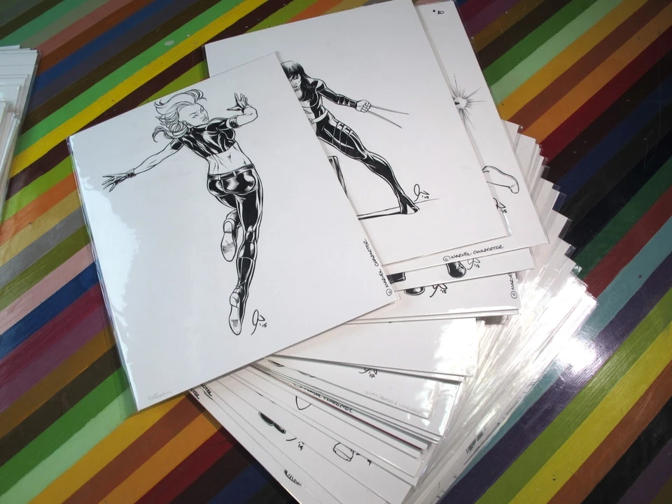 Dibujo artístico cómic tinta original de colección - Mike Wilson arte XMen y Marvel Foto 1 de 1