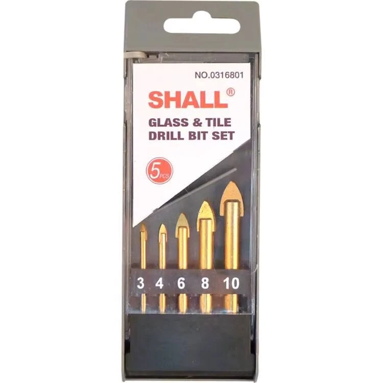 Glasbohrer 5tlg. Fliesenbohrer Keramikbohrer Spiegelbohrer 3 4 6 8 10 mm - Bild 1 von 1