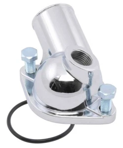 Poliertes Aluminium O-Ring Stil Wasserhals/Thermostat Gehäuse Pontiac 64-79 V8 - Bild 1 von 1