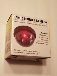 Dummy Camera Fake Security CCTV Dome Camera with Flashing Red LED Light - Picture 1 of 4