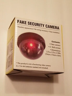 Dummy Camera Fake Security CCTV Dome Camera with Flashing Red LED Light - Image 1 of 4
