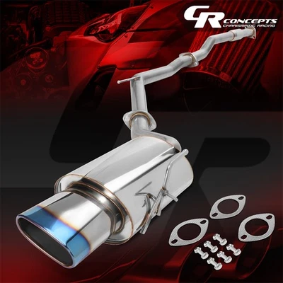 SISTEMA DE ESCAPE CATBACK 5.75" SILENCIADOR OVALADO PUNTA QUEMADA PARA 02-06 NISSAN ALTIMA 2.5L Foto 1 de 4