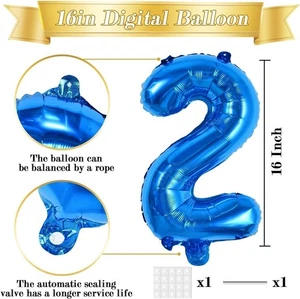 Palloncini lettera lamina 16 pollici numero palloncino baby shower Wild One decorazione forniture 574 - Foto 1 di 20