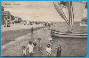 Rimini Viserba Spiaggia FP cartolina vintage postcard MA2554 - Picture 1 of 2