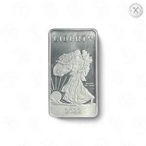 10x 1 Feinunze/Unze 0,999 reines Zinkmetall Walking Liberty/Adlerbarren Barren - Bild 1 von 10
