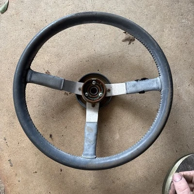 Jeep Cherokee XJ 87-95 1984-94 Wrangler YJ volante cuero gris OEM Foto 1 de 4