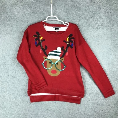 Suéteres de Estados Unidos Suéter Mujer Mediano Reno Gafas Vacaciones Feo Navidad Foto 1 de 4