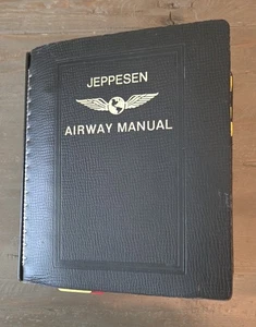 Enorme manual de terminal de servicios manuales Jeppesen Airway en carpeta de cuero - Imagen 1 de 9