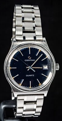 Certina (Swiss Made) Blue Dial Men's Quartz Watch -- Working, Ø35mm Case - Image 1 of 4