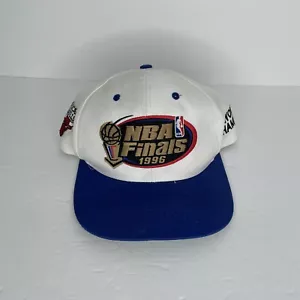 NBA Finals 1996 Snap Back Hat Cap Logo 7 Chicago Bulls Basketball Jordan Pippen - Picture 1 of 11