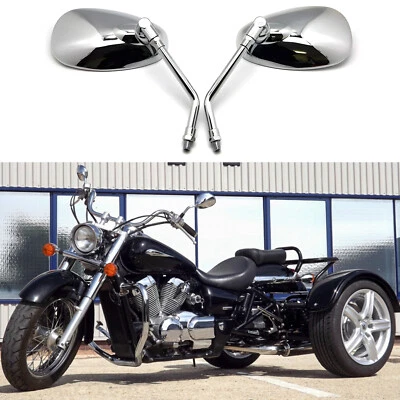Chrome Motorcycle Rear View Mirrors for Honda Shadow Aero VT 750 1100 Rebel 250 - Image 1 of 4