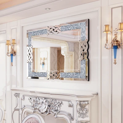 Luxus Dekospiegel Wandspiegel Badspiegel Flurspiegel Kristall L XL XXL Spiegel  - Bild 1 von 4