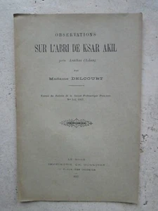 DELCOURT : Observations sur l'abri de KSAR AKIL près Antélias (Liban), 1927. - Picture 1 of 3