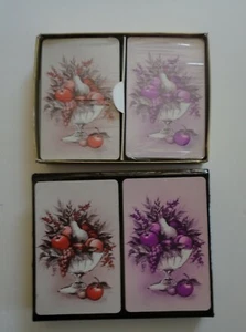 Vintage New Sealed Double Deck Blackstone Playing Cards Bowl Fruit Flowers - Picture 1 of 3