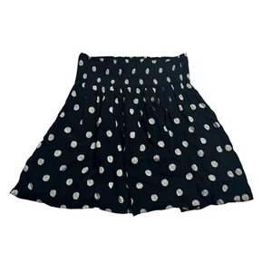 Country Road Skirt Womens 4 Black Polka Dot Spotted A Line Ruffled Relax Stretch - Picture 1 of 7
