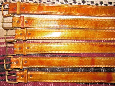 Cinturones estilo charol bronce Western Nocona vintage 6 piezas talla 26 NUEVO Foto 1 de 4