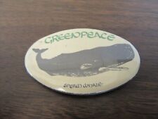 Greenpeace Sperm Whale Environmental Animal Protection Protest Pin Button 2.75"