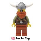 Lego Viking Warrior Minifigure Leather Armour Dark Orange Beard Vik038 F29
