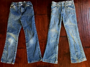 Circo Girls Denim Jeans Pants Size 6X Wz Adjustable Waistband & Old Navy Size 6 - Picture 1 of 11