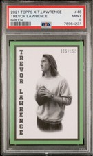 2021 Topps X Trevor Lawrence Green 48 "Varsity #1" Rookie Card /150 JAX PSA 9