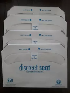 1,000 Disposable Sanitary Paper Toilet Seat Covers Discreet Seat - Picture 1 of 5