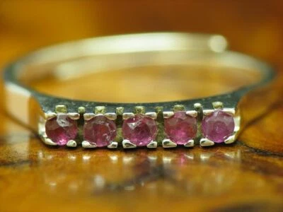 835 Anello IN Argento Con Rubino Ricoperto / Vero Argento / 2,0g / Rg 54 - Immagine 1 di 3