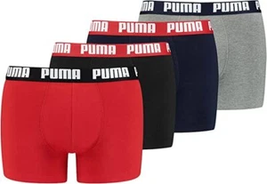 PUMA Everyday Comfort Cotton Stretch 4-Pack Boxers, Black Combo - Picture 1 of 1