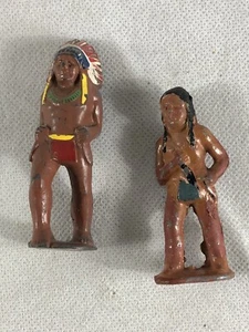 Barclay Manoil Lead Indian Chief &Son - Picture 1 of 12