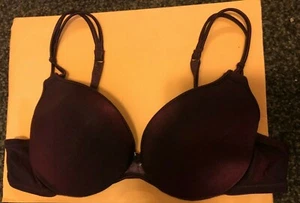 Delicates Burgundy 34A Underwire Push Up Padded Adjustable Bra #11935 - Picture 1 of 8