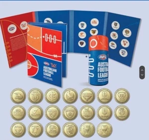 2023 AFL Australian Football League Premiership Collectible Coin Tube + Folder - Foto 1 di 5