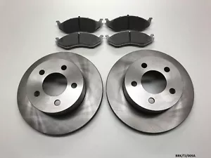 2 x Front Brake Disc & Brake Pads for Jeep Wrangler TJ 1999-2006 BRK/TJ/009A - Picture 1 of 4
