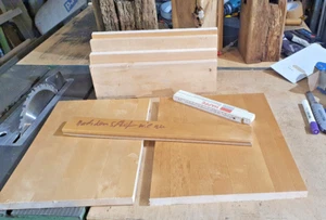 ca. 0,45 m² Leimholz Birnbaum 20 mm (siehe Bilder) - Bild 1 von 6