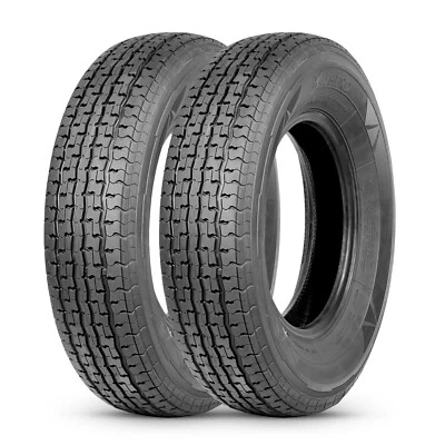 Set 2 Trailer Tires ST175/80R13 8 PR 175 80 13 Radial Heavy Duty Tubeless Tyres — 第 1/4 张图片