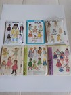 Lot Of 6 Vintage Doll Clothes Patterns 4 Uncut And 2 Complete 12 -18"