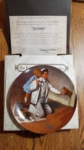 1983 Norman Rockwell "The Painter" Sammlerteller Edwin M. Knowles mit COA - Bild 1 von 5