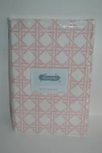 NEW The Land Of Nod Pink Lattice Curtain Panel 44” x 84” - Picture 1 of 4