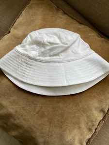 Children's Bucket Sun Hats set of 2: White, Black Cotton Blend - Picture 1 of 6