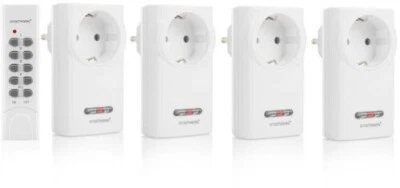 SH4 Funk-Dimmer-Set Dimmerset 4 Funkdimmer + Fernbedienung Steckdosendimmer NEU - Bild 1 von 3