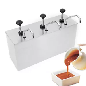Saucenspender Senf Ketchup Spender Edelstahl Pump So?enspender Dispenser 4L x 3 - Bild 1 von 8