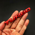 3D Red TURBO Logo Metal Sticker Car Body Badge Emblem Decal Sticker Accessories