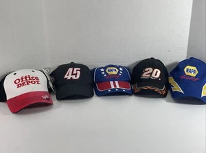 Lot of 5 Nascar Pit Crew Hats Petty Earnhardt Stewart Edward Waltrip NAPA L@@k - Picture 1 of 11