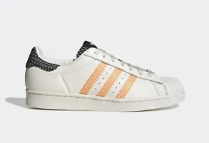 adidas Originals Superstar Sneaker Schuhe Weiß Orange Herren GZ4376 Weiß